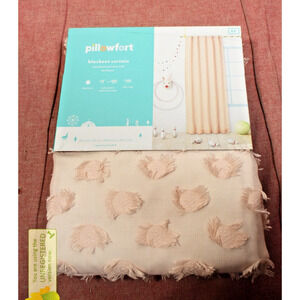 Pillowfort 42"W x 84"L Clipped Dotted Kids' Blackout Window Curtain Panel Pink*
